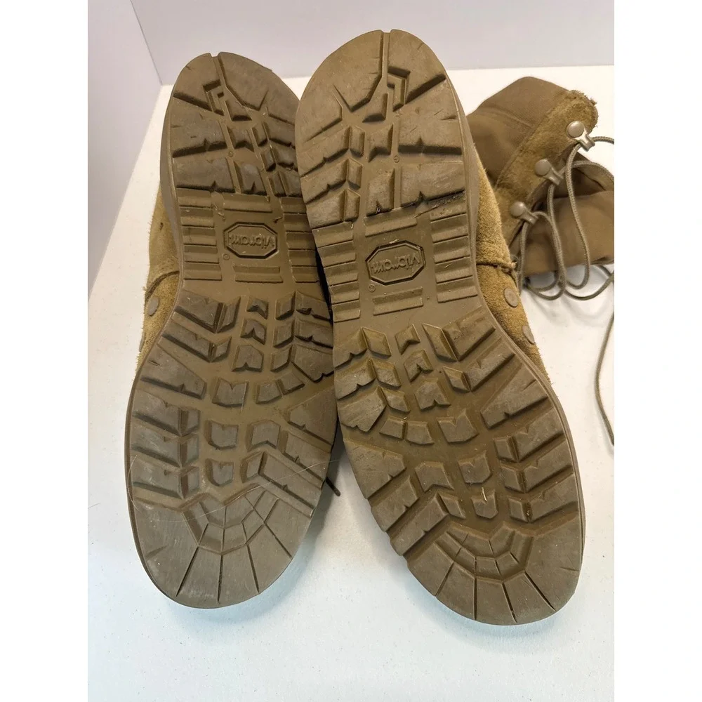 Vibram McRea Coyote Tan Suede Nylon Military Combat Tactical Boots Mens High Top